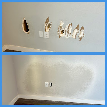Drywall holes patched and textured - New Braunfels, TX